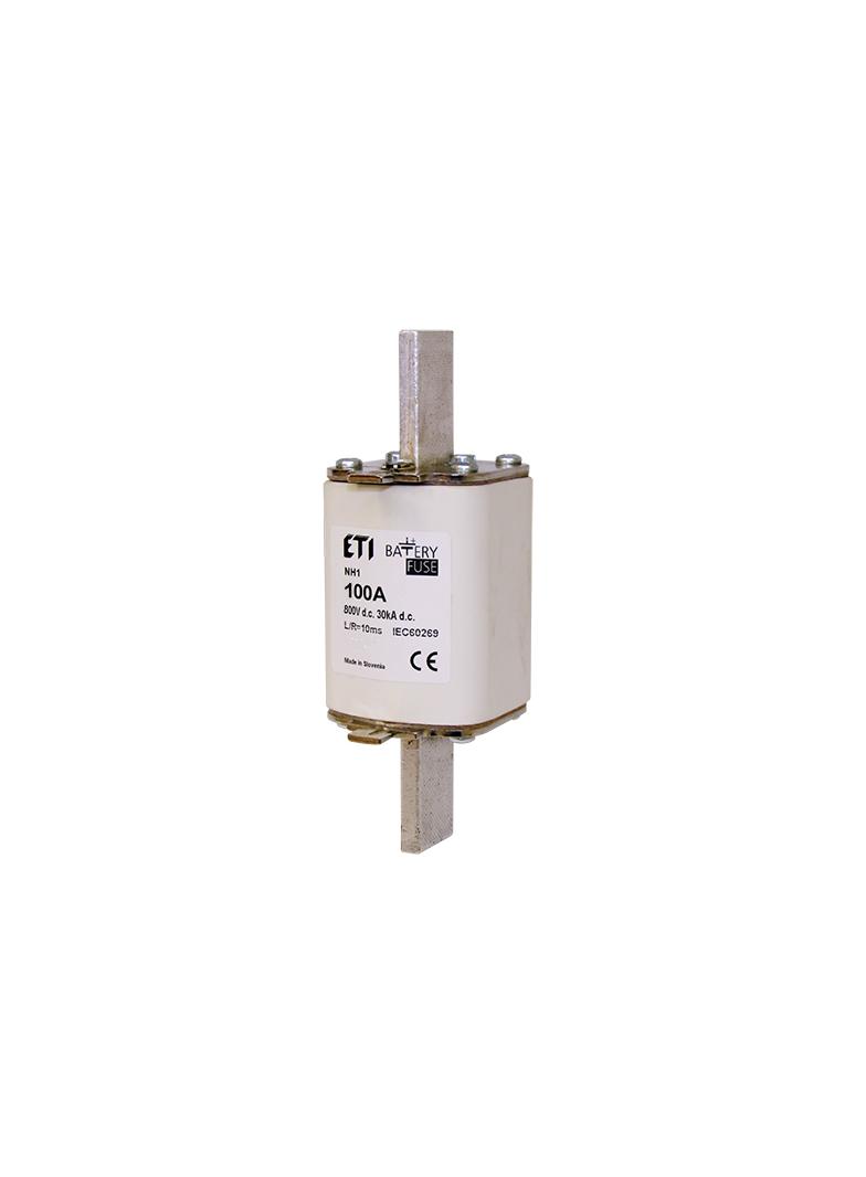 Wkładka topikowa NH do ochrony akumulatorów, magazynów energii DC NH1 gBat 100A 800V DC 004723324 ETI
