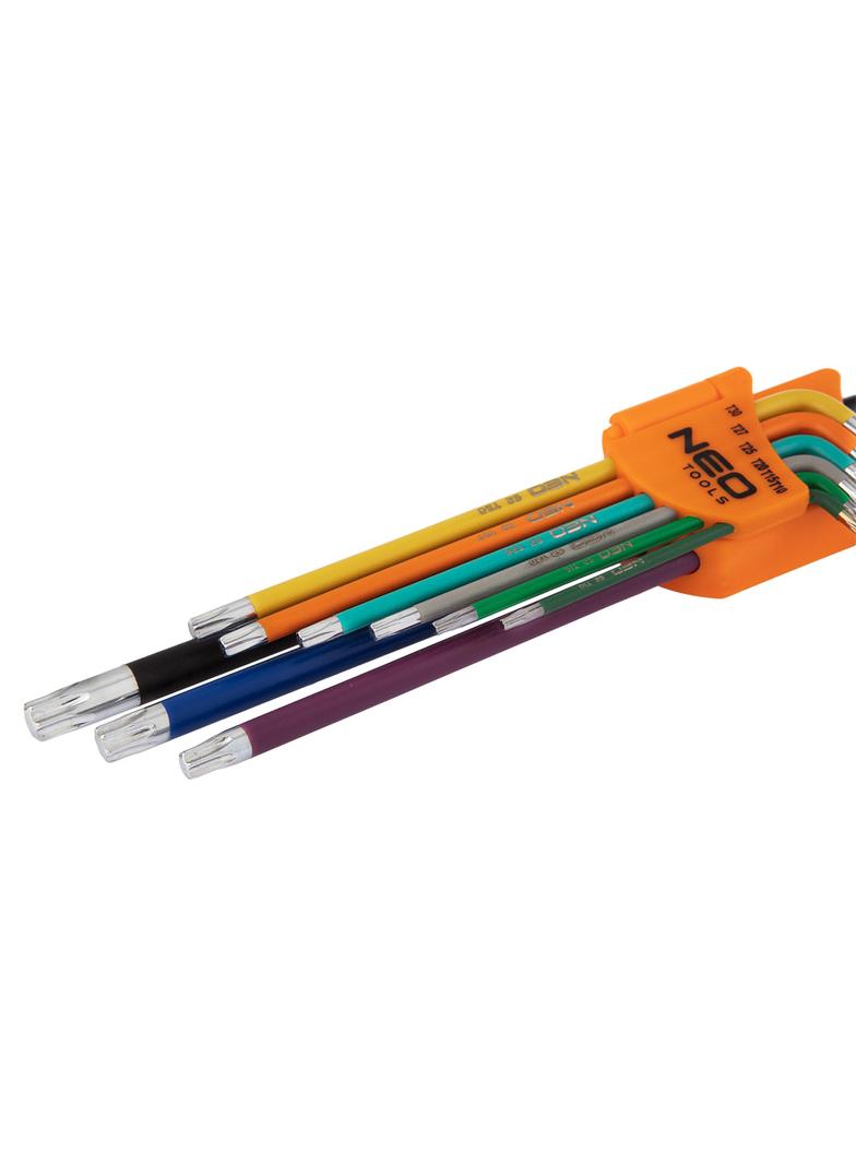 Klucze Torx T10-50, zestaw 9 szt., kolorowe