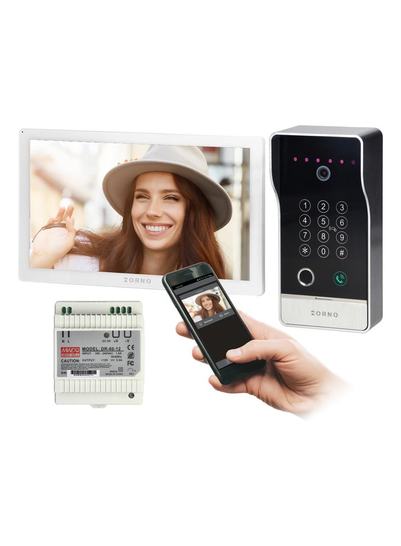 Zestaw wideodomofonowy bezsłuchawkowy monitor 10 LCD menu OSD WI-FI + APP na telefon z gniazde OR-VI