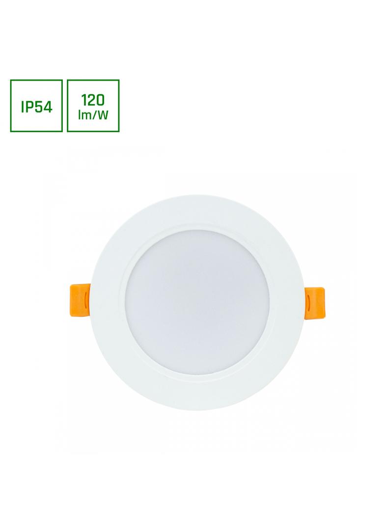 Oprawa downlight DURE 3 8W NW b. neutralna 230V 110st IP54 IK06 118x31 BIAŁY okrągła zasilacz zinteg