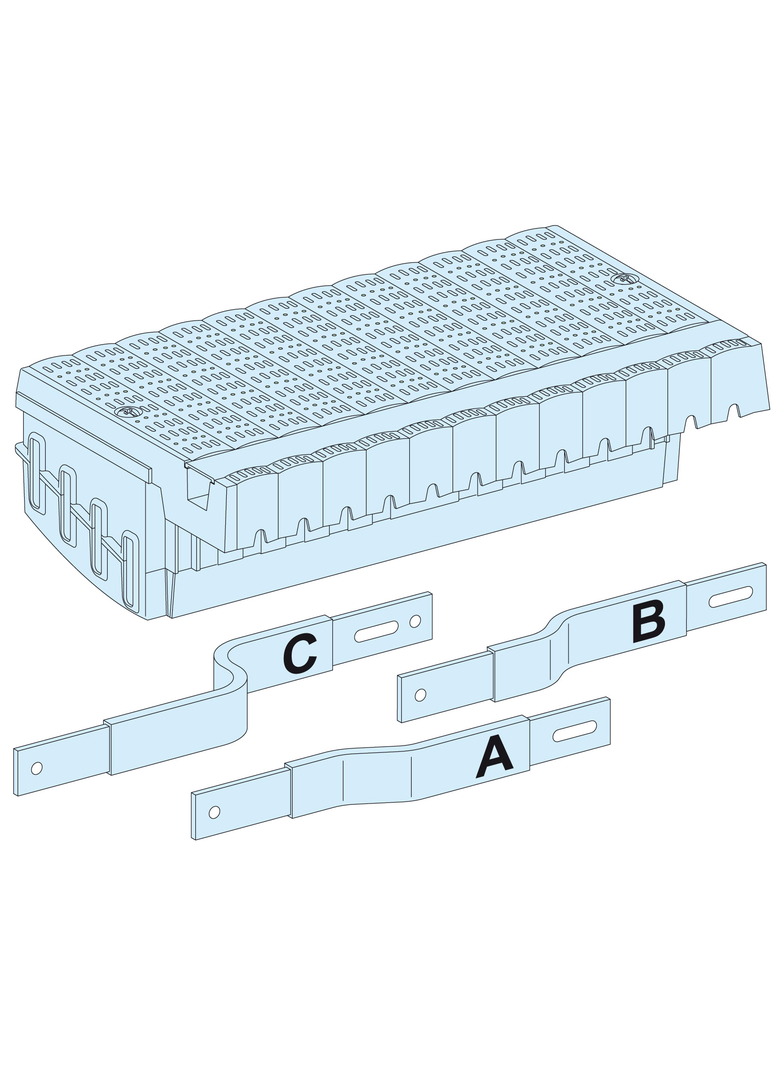 Rozdzielnice PrismaSet, blok rozdzielczy Polypact z przyłączam 3P
