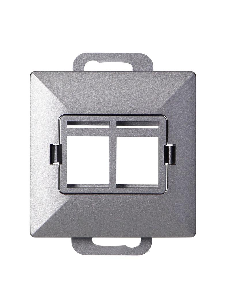 Płytka czołowa + 2xRJ45 Pearl, PC+ARJ45/P2, antracyt OR-OE-7717/2/A ORNO