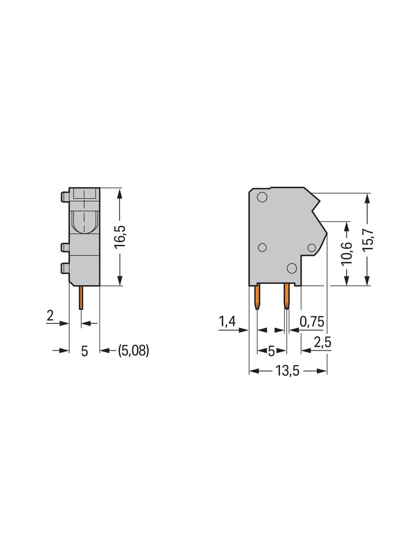 złączka do płytek drukowanych jasnozielona raster 5/5,08 mm