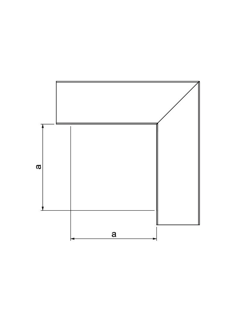 NAROŻE PŁASKIE 60X 60 STAL FS