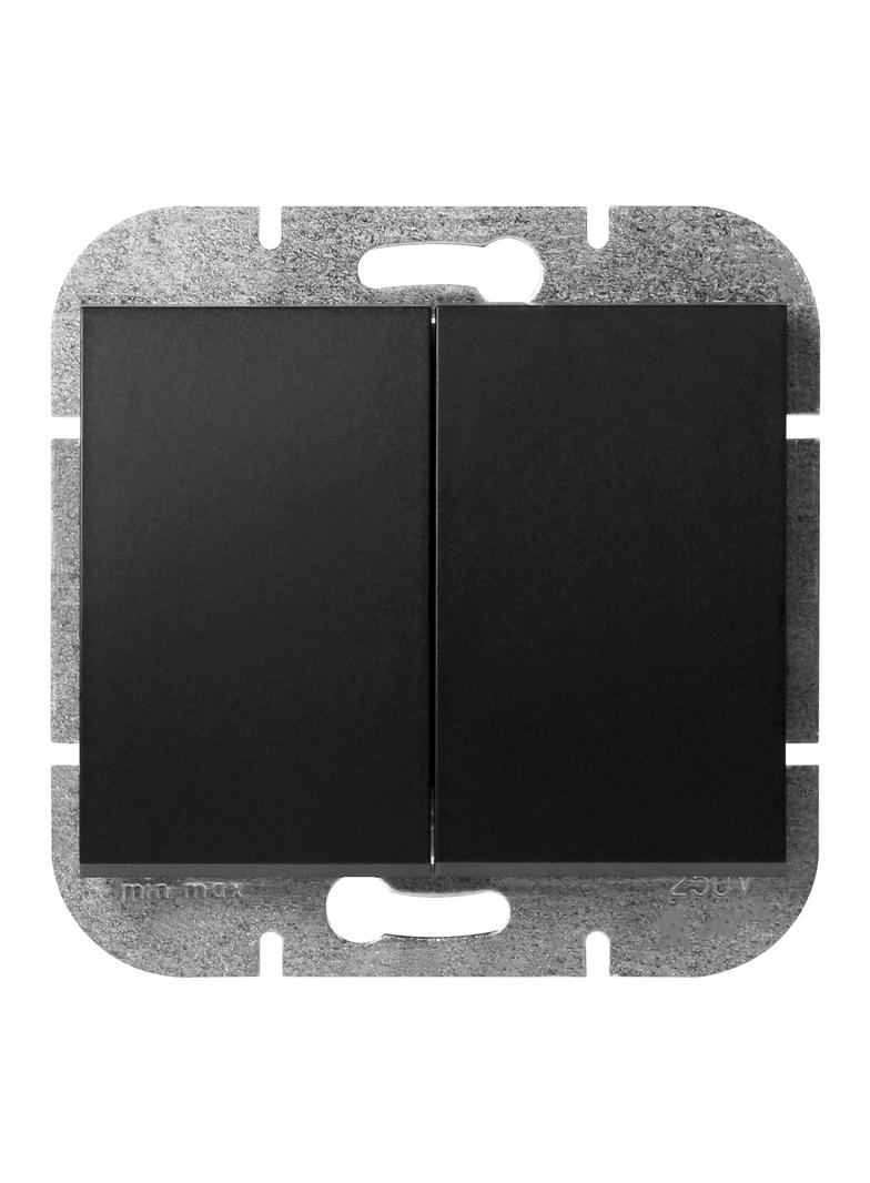 Łącznik podtynkowy świecznikowy Onyx, 10A, 250V, WP-2O, czarny OR-OE-7501/B ORNO