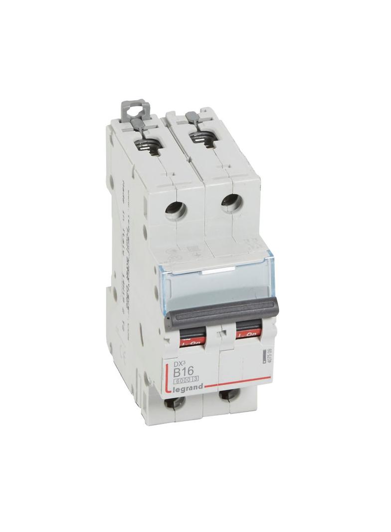 WYŁĄCZNIK NADPRĄDOWY S 302 2P B 16A 6000A SERII DX3, Legrand
