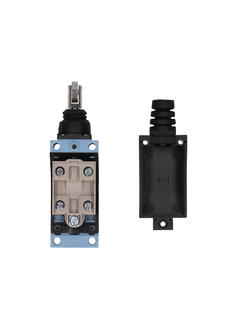 ŁĄCZNIK KRAŃCOWY (METAL / TWORZYWO) POPYCHACZ Z ROLKĄ OBROTOWĄ