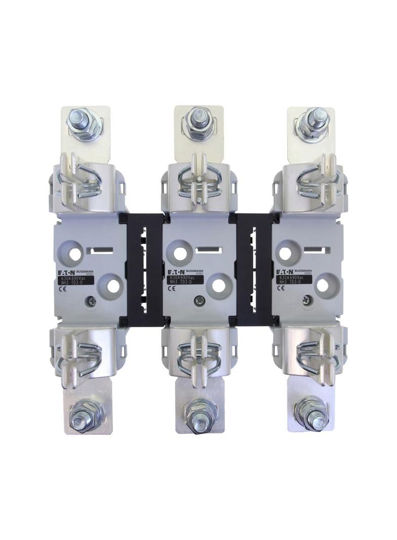 NH3 Triple Pole Base CE podstawa NH3 3P 630A mont. szyna DIN i śruby podwójny styk TD3-D EATON