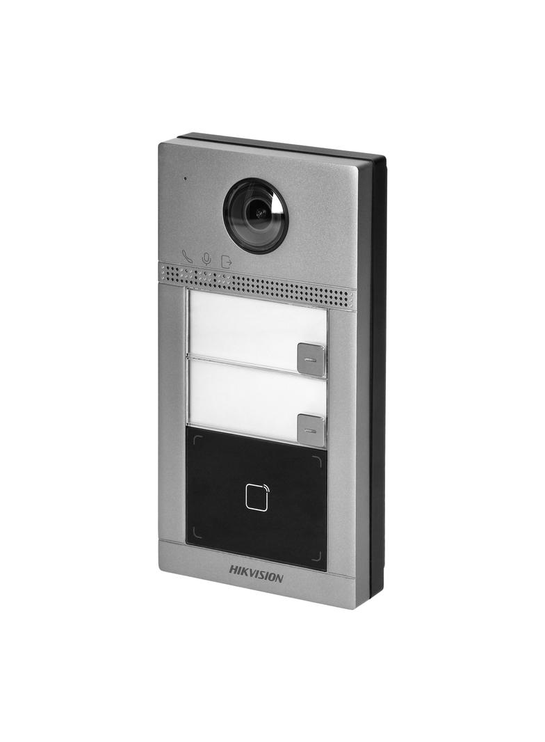 HIKVISION Stacja zewnętrzna II generacji 2-rodzinna WiFi/IP z szerokokątną kamerą 2Mpx i czytnikiem