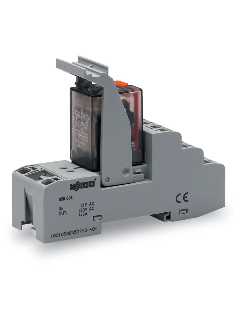 Podstawka z wtykanym przekaźnikiem przemysłowym 120V AC 4p /5szt./ 858-507 WAGO