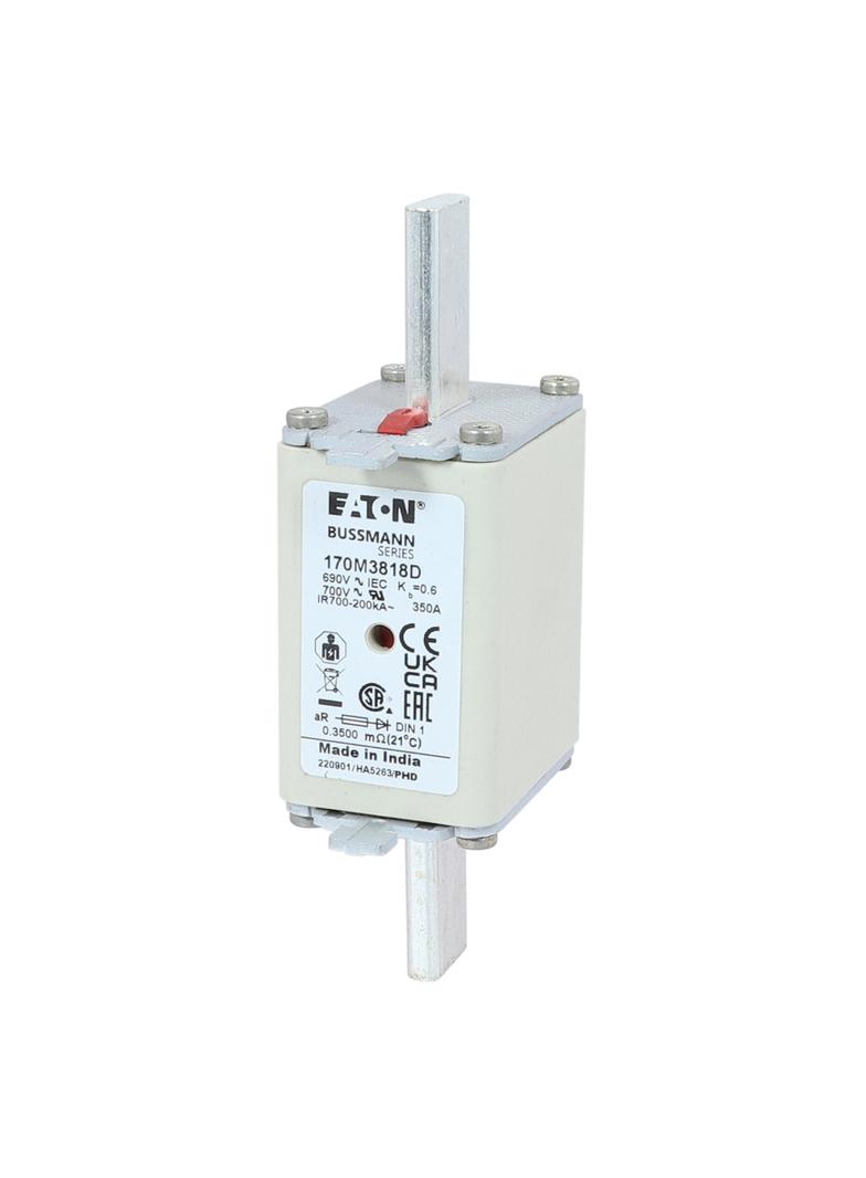 FUSE 350A 690V aR DIN 1 HSDNH Wkładka szybka 350A 690V aR DIN 1 podwójny wskaźnik 170M3818D EATON