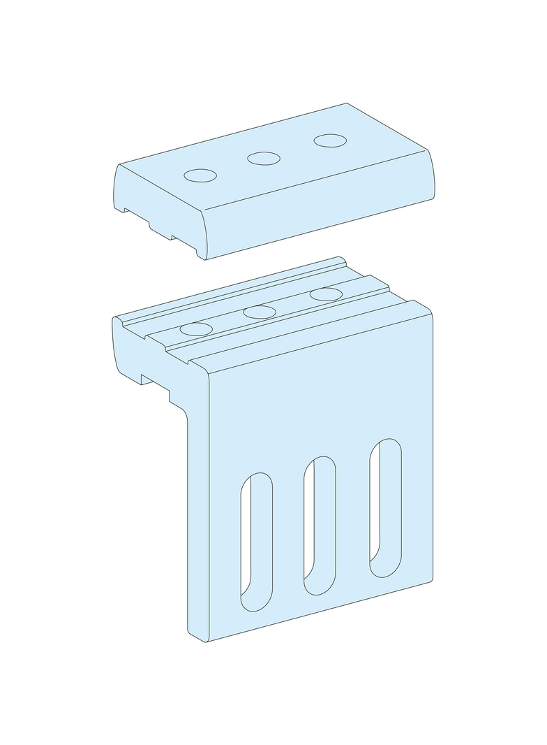 Rozdzielnice PrismaSet, łącznik szyn miedzianych 10mm z Linergy 4000A