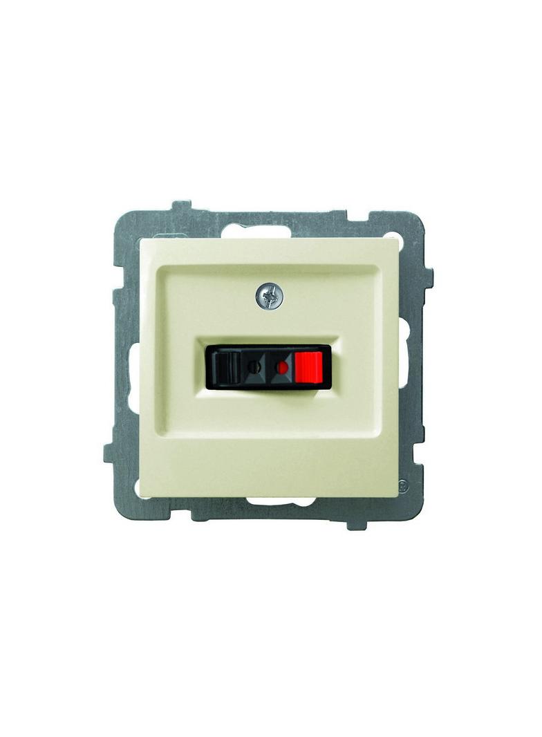 AS Gniazdo głośnikowe pojedyncze - kolor ecru GG-1G/m/27