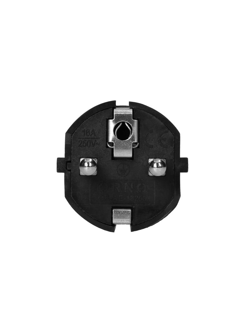 Wtyczka 2P+Z Uni-schuko, czarny OR-AE-13259 ORNO