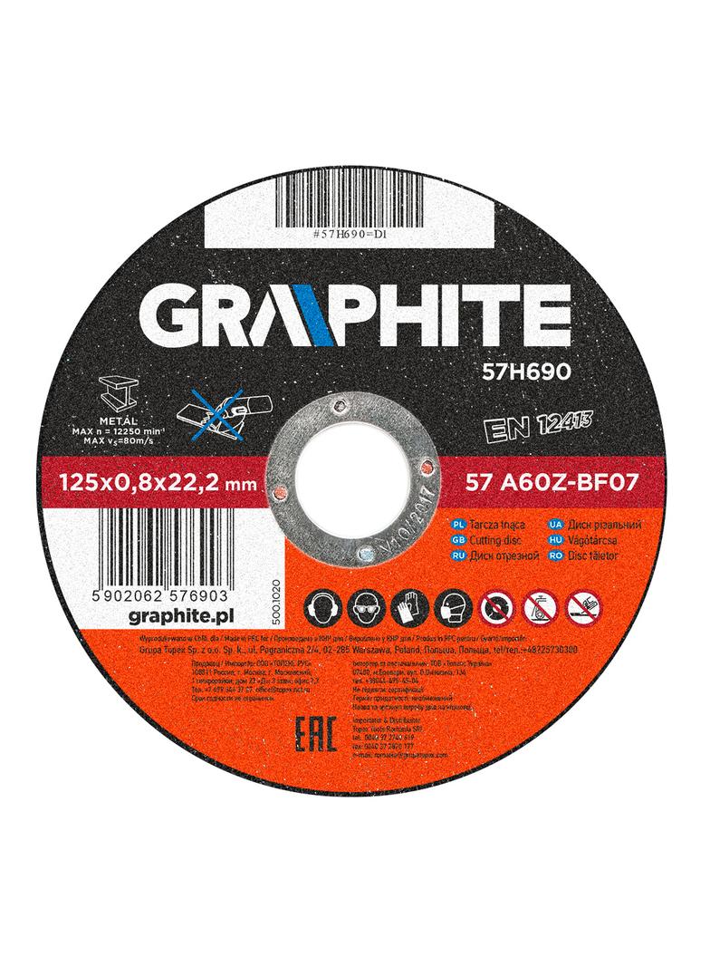 Tarcza tnąca do metalu 125 x 0.8 x 22.2 mm, 57A60Z-BF07