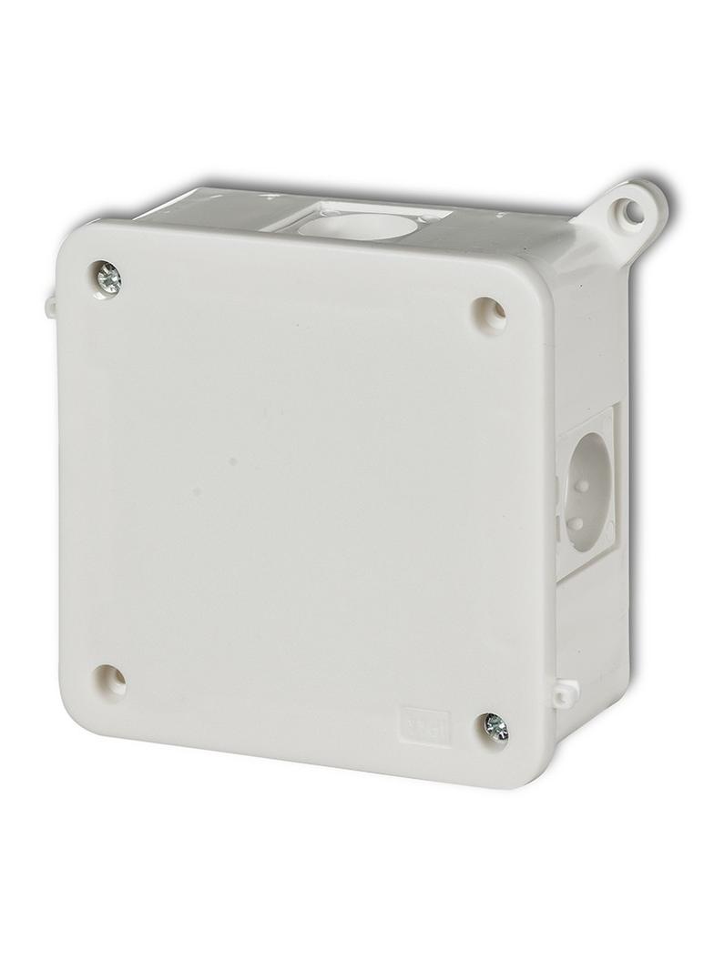 Puszka instalacyjna hermetyczna bez złączek 100x100mm biała