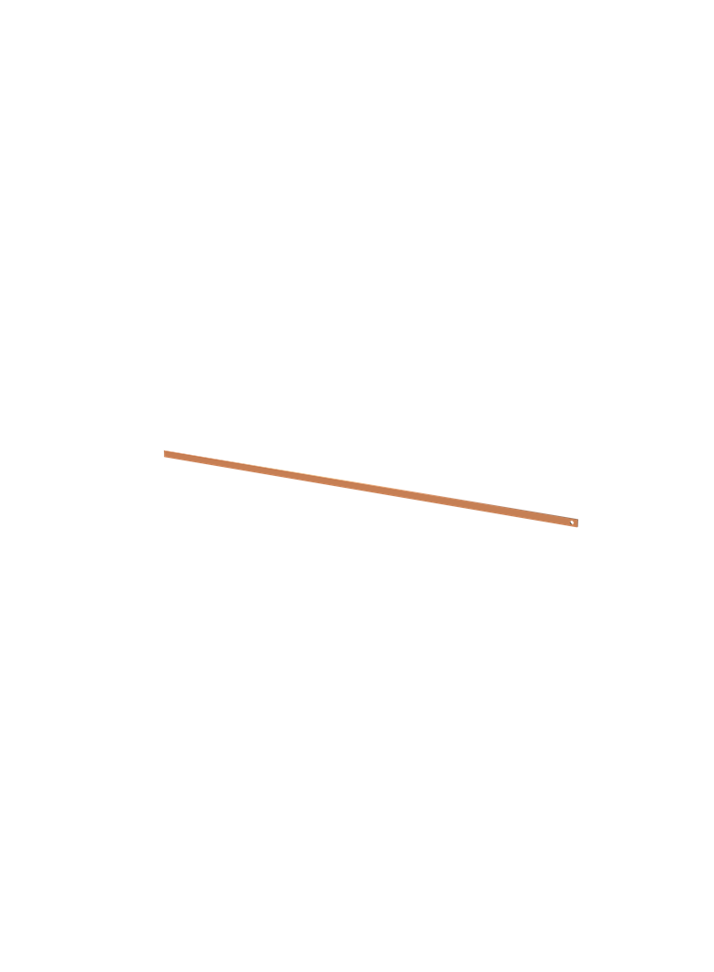 ZX2116 Szyna Cu 20x5mm, L:1277mm