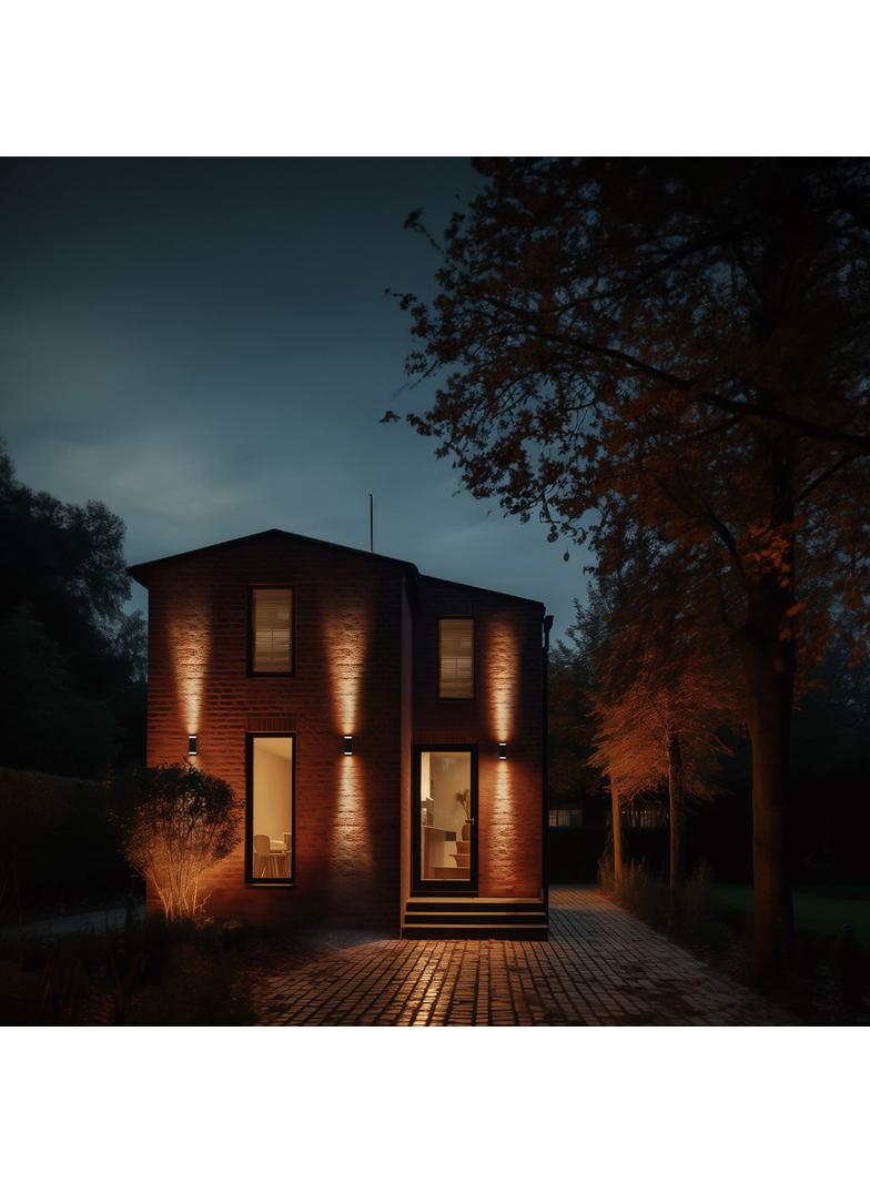 TORRE RING 18W CCT 230V IP54 99x78x240MM CZARNY OKRĄGŁA ELEWACYJNA