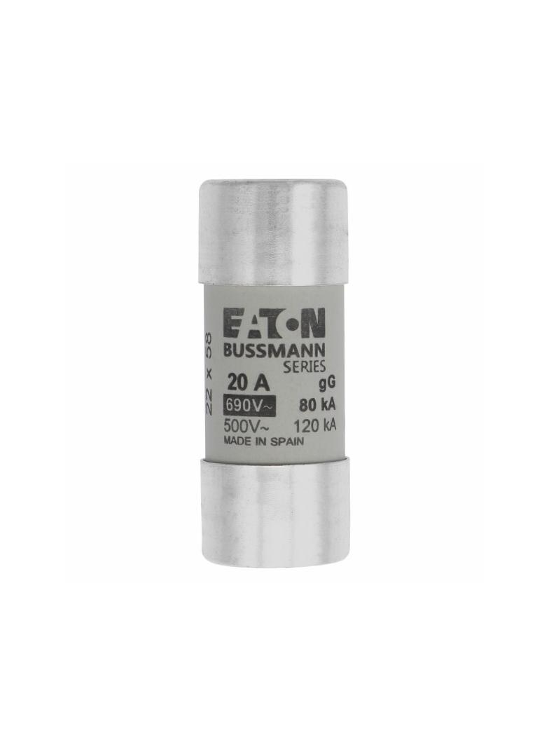 CYLINDRICAL FUSE 22 x 58 20A GG 690V AC Wkładka cylindryczna 22 x 58mm 20A GG 690V AC C22G20 EATON
