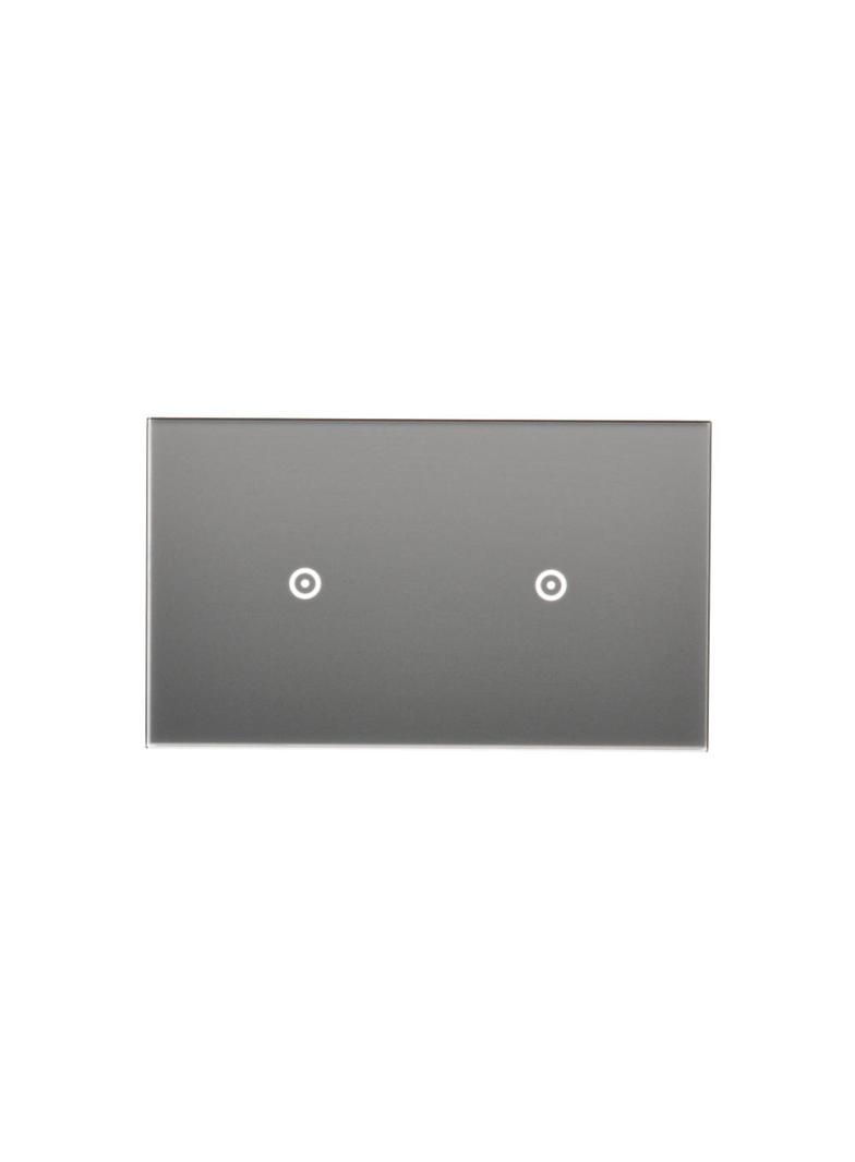 Simon 54 Touch Panel dotykowy S54 Touch 2 moduły 1 pole dotykowe + 1 pole dotykowe srebrna mgła DSTR211/71 KONTAKT