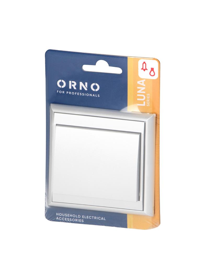 Przycisk dzwonek podtynkowy Luna, 10A, 250V, WP-6/7L, biały