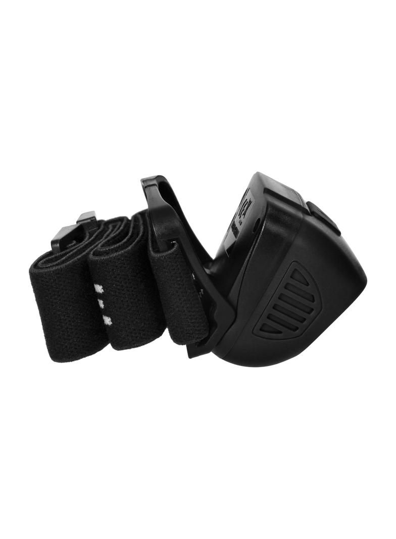 Latarka czołowa COB+LED, ładowanie USB, czujnik ruchu, czarna