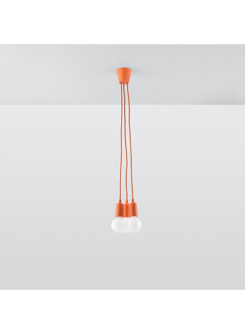 Sollux Lampa wisząca DIEGO 3 pomarańczowy SL.0585