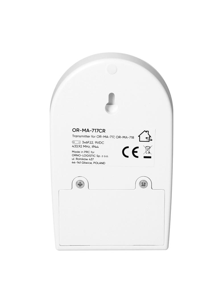 Czujnik ruchu z sygnalizacją bezprzewodową, bateryjny, IP44, 120m