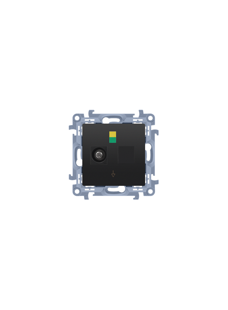 Simon 10 Gniazdo ekwipotencjalne pojedyncze czarny