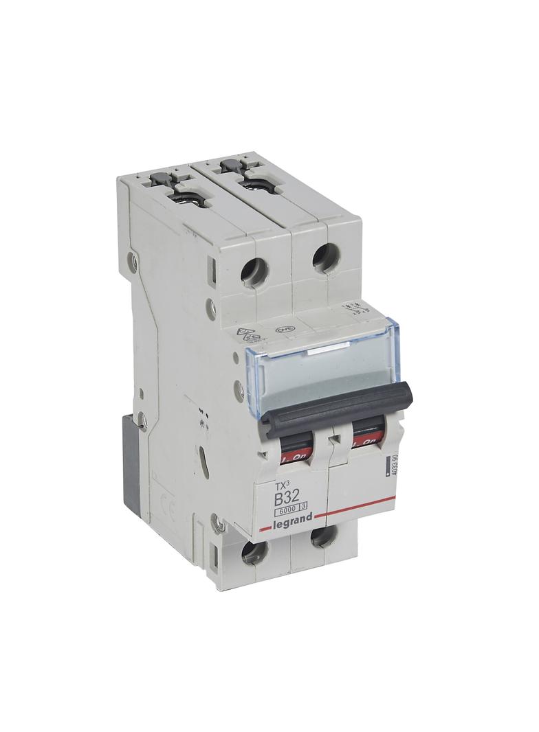 Wyłącznik Nadprądowy 2P B32A 6kA AC S302 TX3 403390 LEGRAND