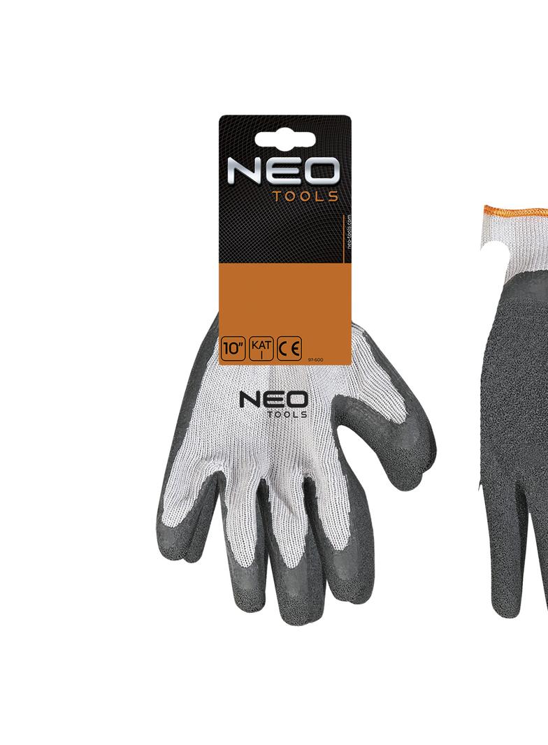 Rękawice robocze, dzianina bawełniana powlekana lateksem, 10"