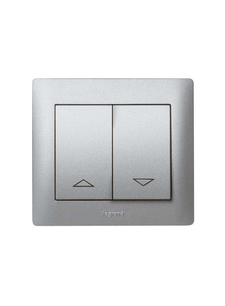 SISTENA LIFE KLAWISZ METALIC PODWÓJNY DO MECHANIZMÓW STEROWANIA ROLETAMI, Legrand