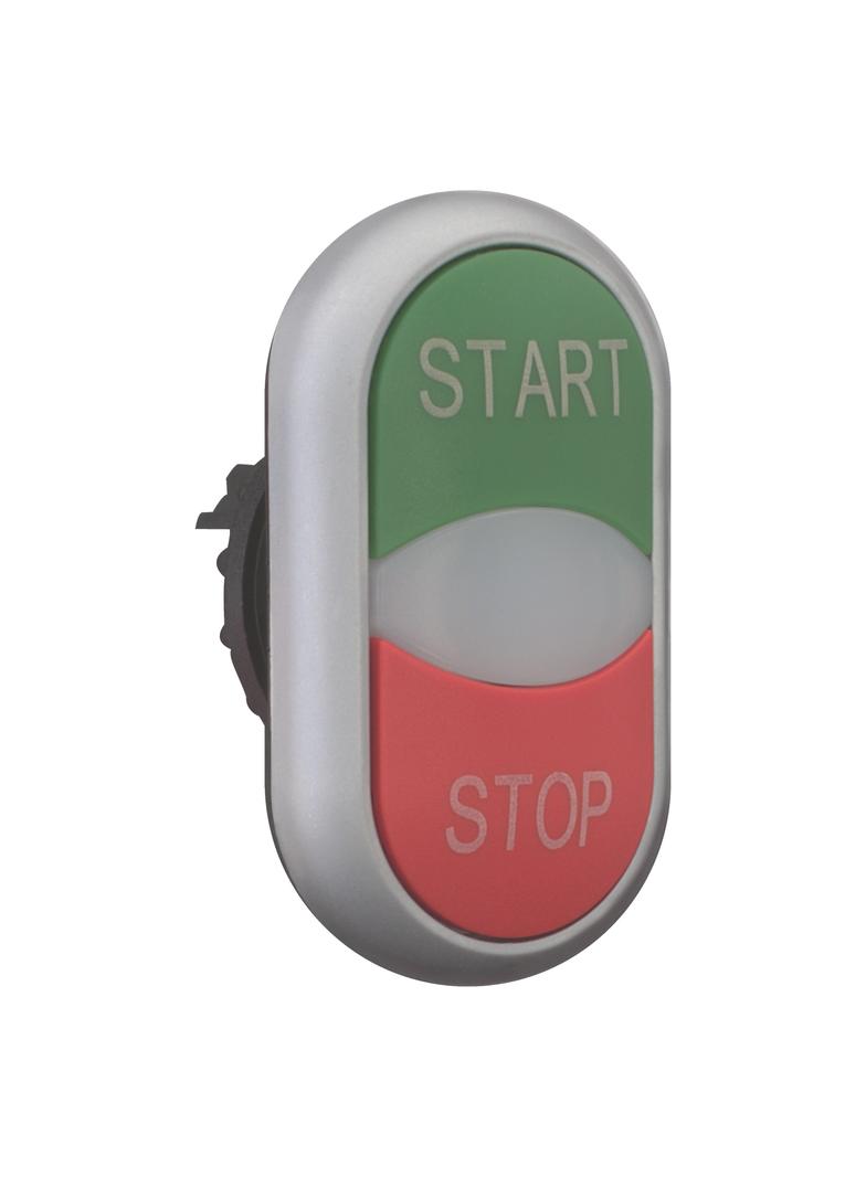M22-DDL-GR-GB1/GB0 Przycisk podwójny zielony/czerwony /START-STOP/ z samopowrotem i z możliwością po