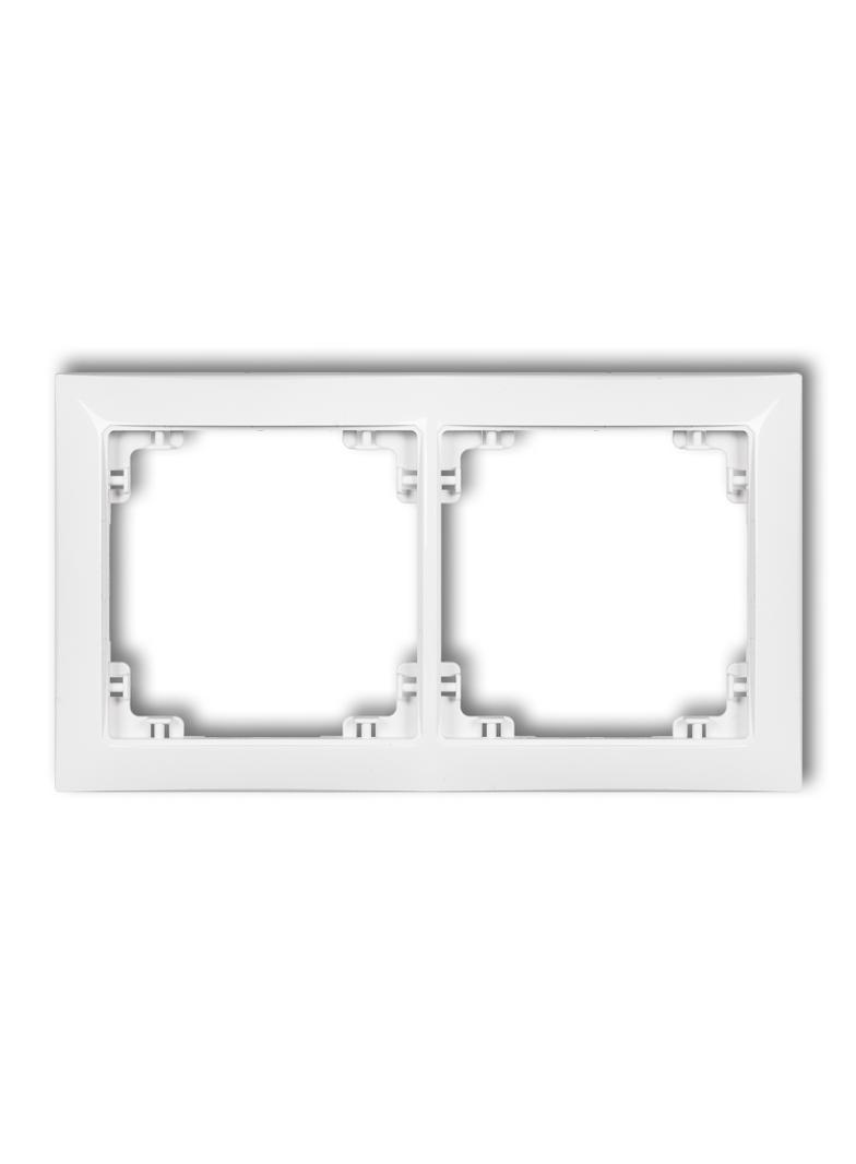 DECO Ramka podwójna z tworzywa DECO Soft biała DRSO-2 KARLIK