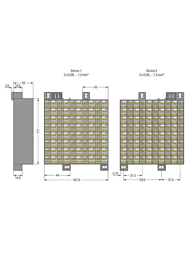 krosownica kasetowa 80-polowa 1-80 /8szt./ WAGO