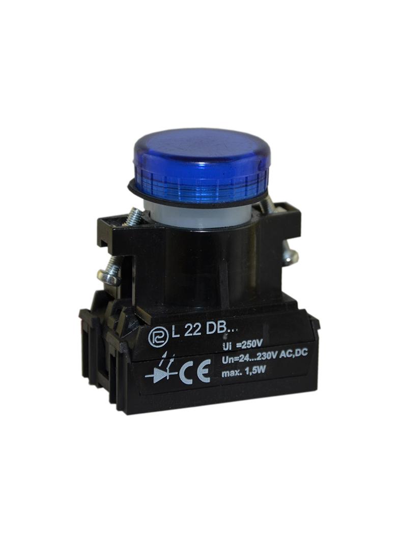 Lampka L22DB 24V-230V niebieska