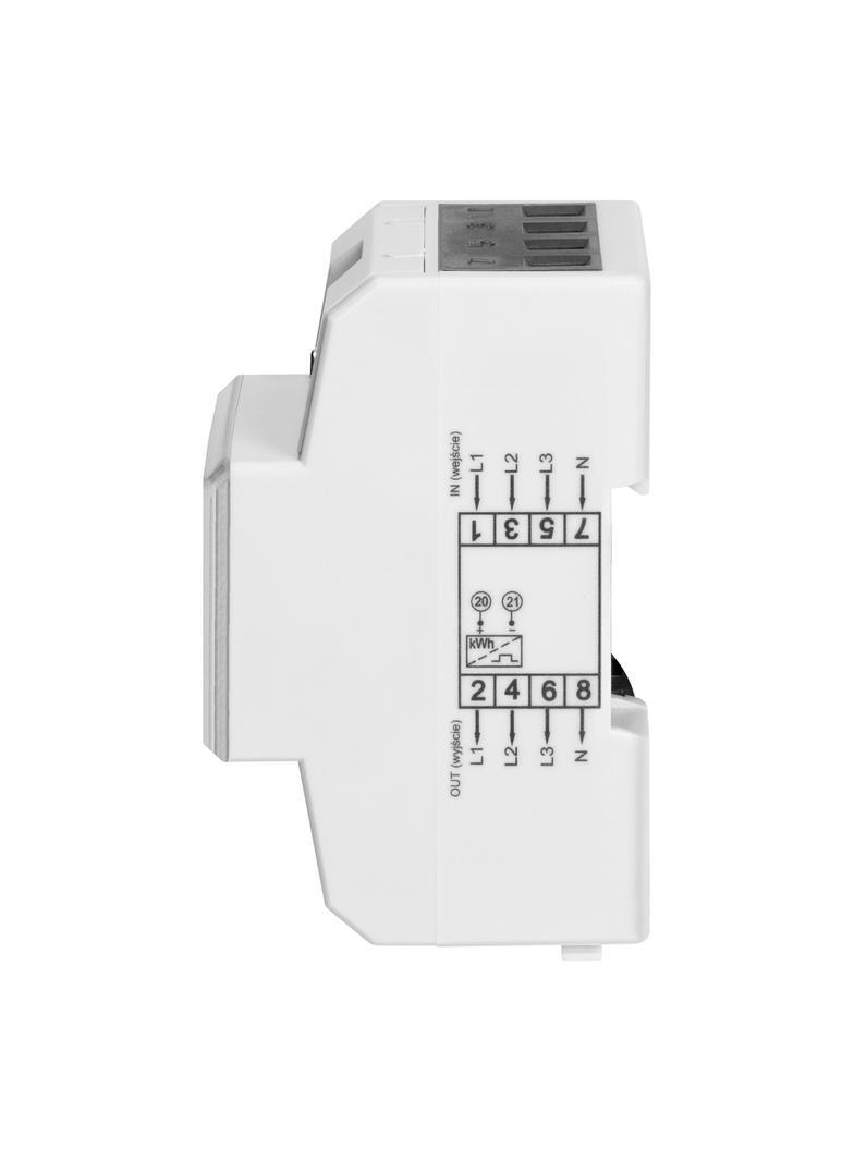 3-fazowy licznik energii elektrycznej, 80A, MID, 3 moduły, DIN TH-35mm