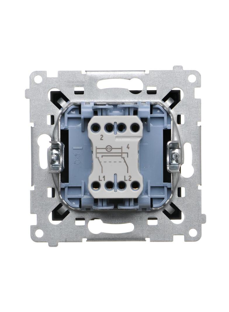 Simon 54 Łącznik krzyżowy z podświetleniem LED bez piktogramu 10A 250V szybkozłączka czarny DW7L.01/X/49 KONTAKT