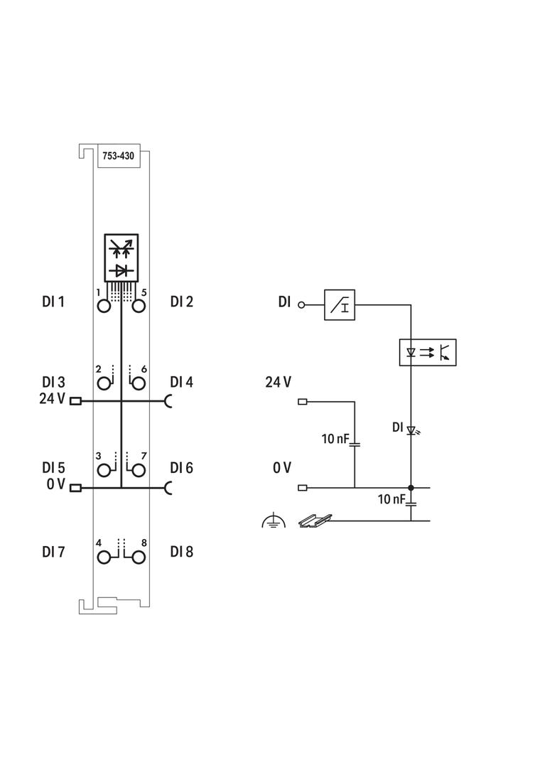 moduł 8DI 24V DC 3,0 ms