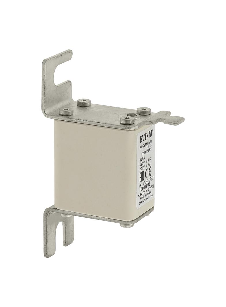 125A 690V aR 00TN/80 TYPE T IND. FUSE Wkładka szybka 125A AC 690V DIN 00 aR DIN IEC nieizol 170M2665