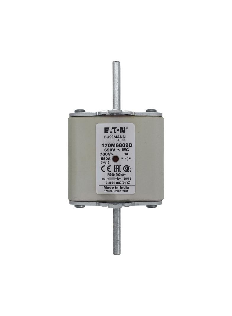 550A 690V aR DIN 3 HSDNH FUSE Wkładka szybka 550A AC 690V DIN 3 aR DIN IEC podwójny wskaźni 170M6809