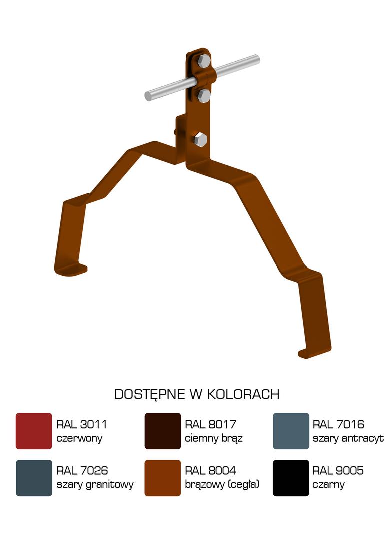 AN-152M/LA/, Uchwyt gąsiorowy "WZÓR 37" Z-śruba H=10 cm /LA/