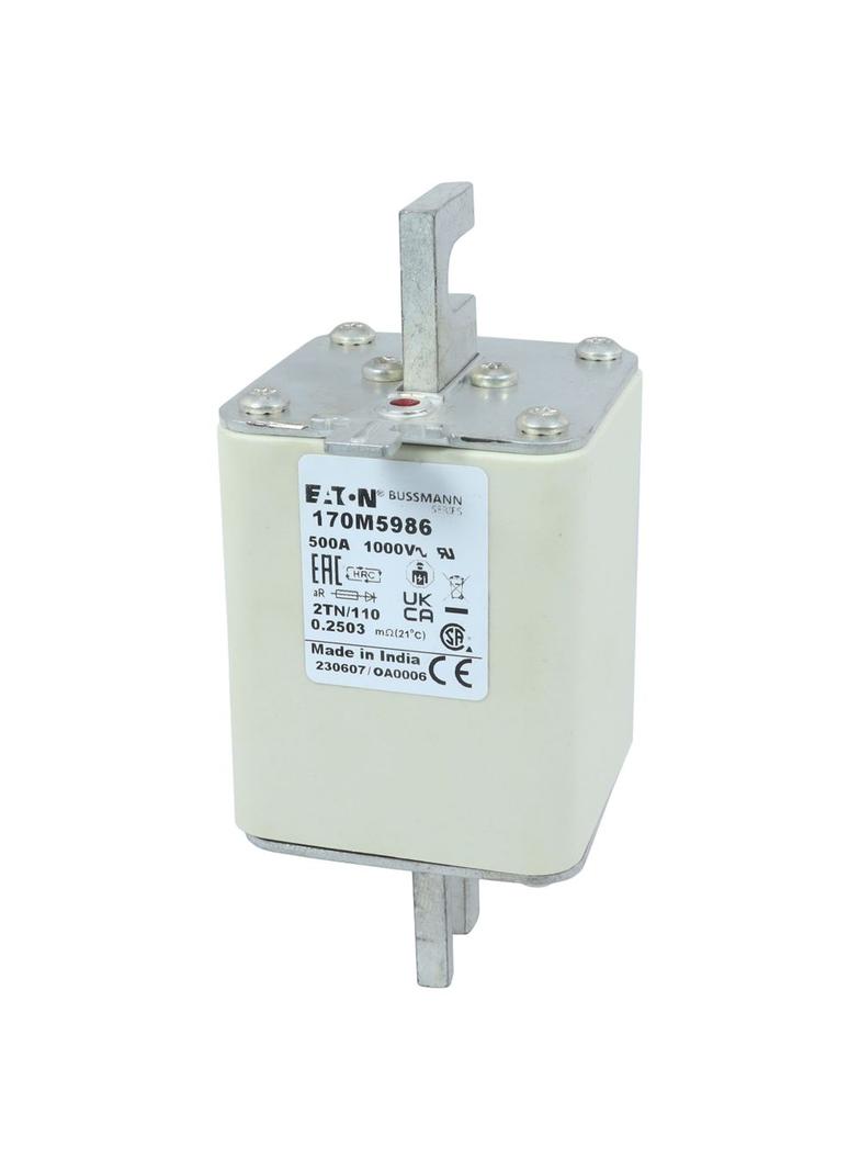 500A 1000V 2TN/110 aR INDICATOR FUSE Wkładka szybka 500A AC 1000V DIN 2 59x75x138 mm aR, 170M5986 EA