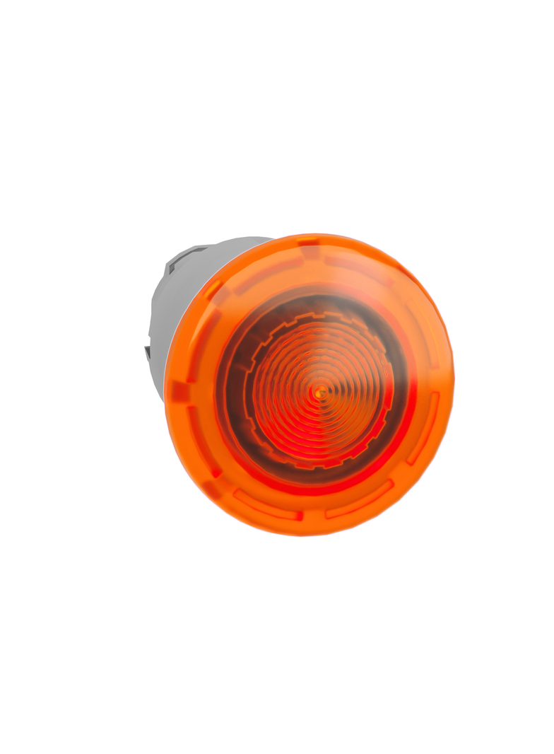 Harmony XB4 Przycisk grzybkowego fi40 pomarańczowy z samopowrotem LED metalowy ZB4BW453 Schneider