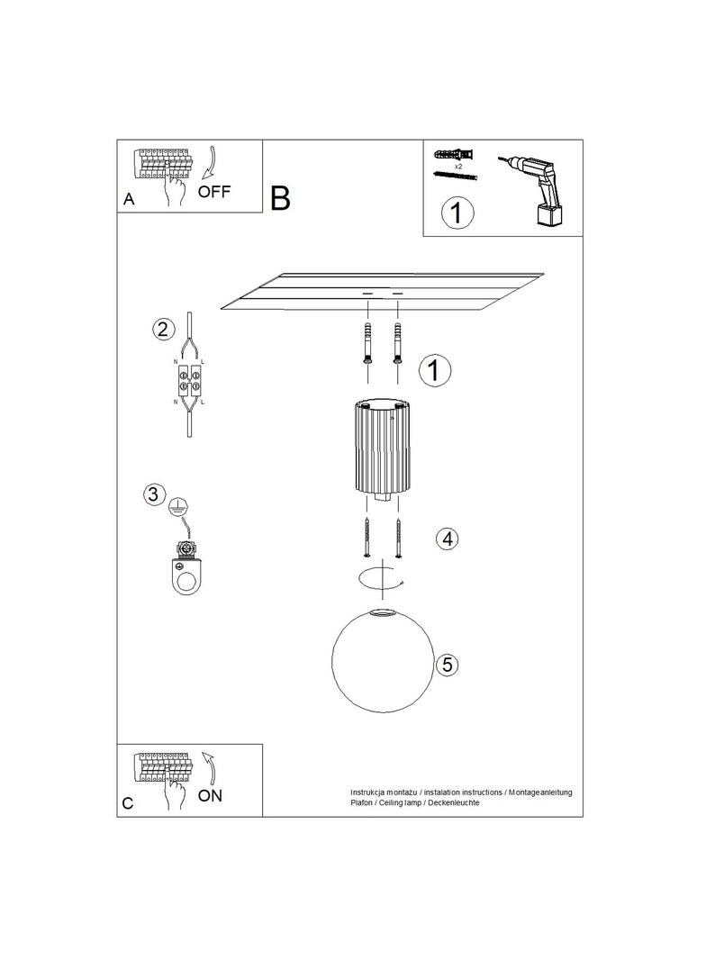 Plafon HALO ultramaryna IP44