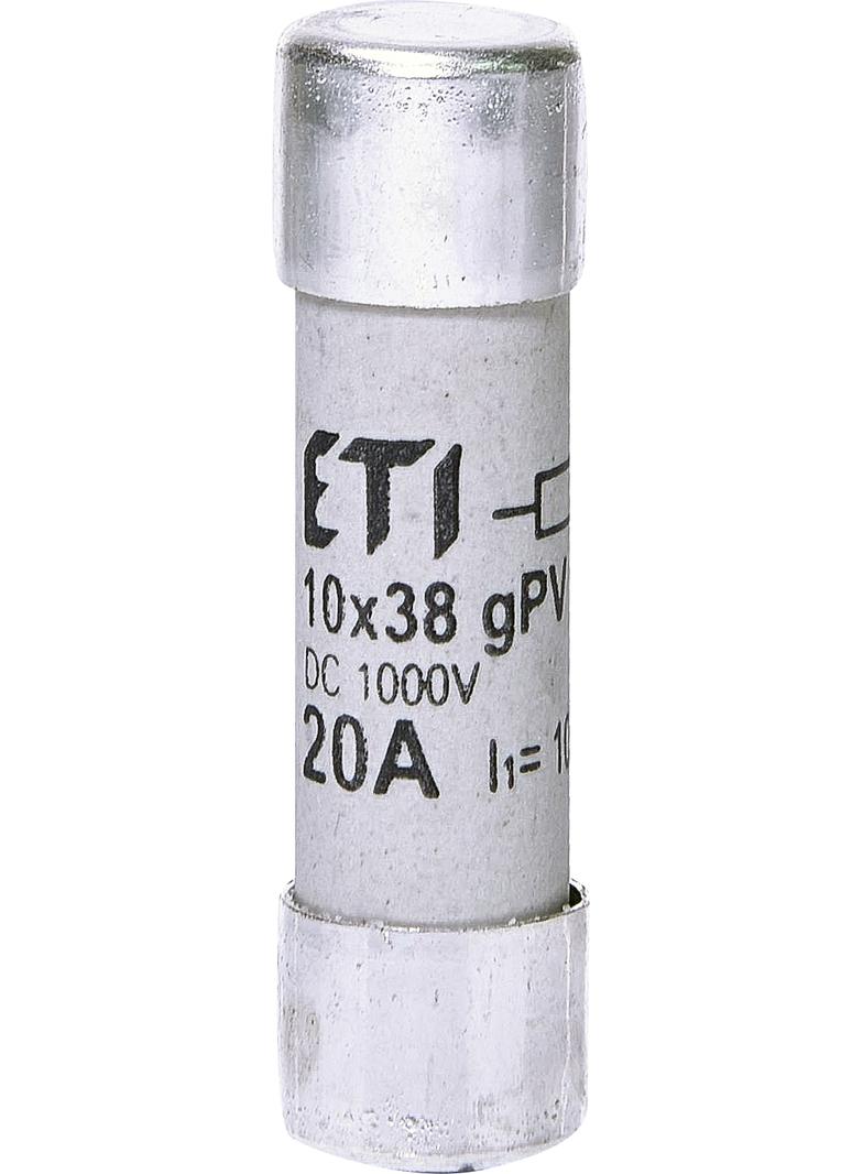 Wkładka topikowa cylindryczna PV CH10x38 gPV 20A 1000V UL 002625108 ETI