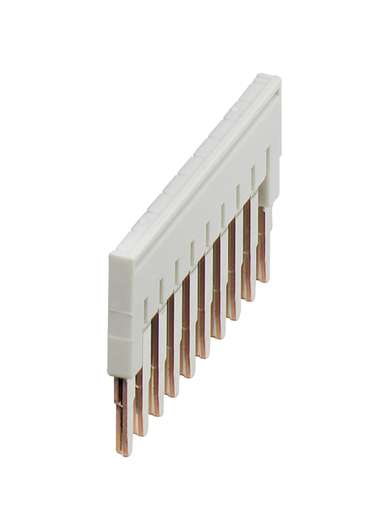 Złączki NSY, mostek do zacisków śrubowych 10 punktowy 2,5mm2 NSYTRAL210GR