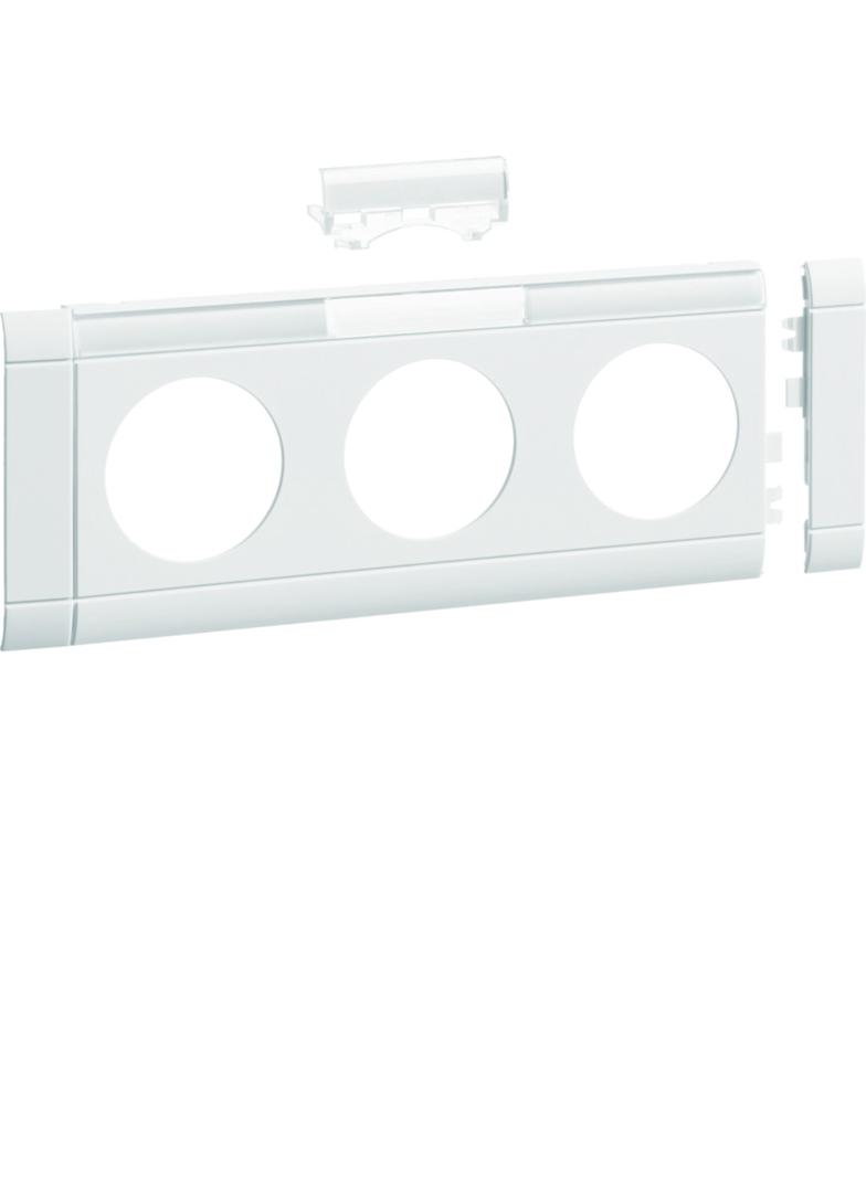 tehalit.WA Maskownica 3-krotna z polem opisowym ABS bezhalogenowy biały GB080319016 HAGER