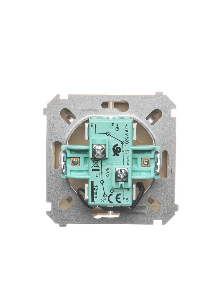 Simon Basic Łącznik schodowy podwójny z podświetleniem LED 10A 250V zaciski śrubowe beż BMW6/2L.01/12 KONTAKT
