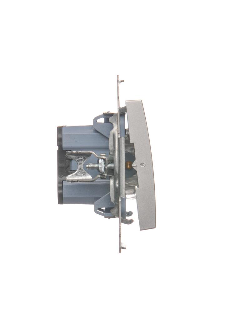 Simon 54 Łącznik dwubiegunowy 16A z. śrub. srebrny mat